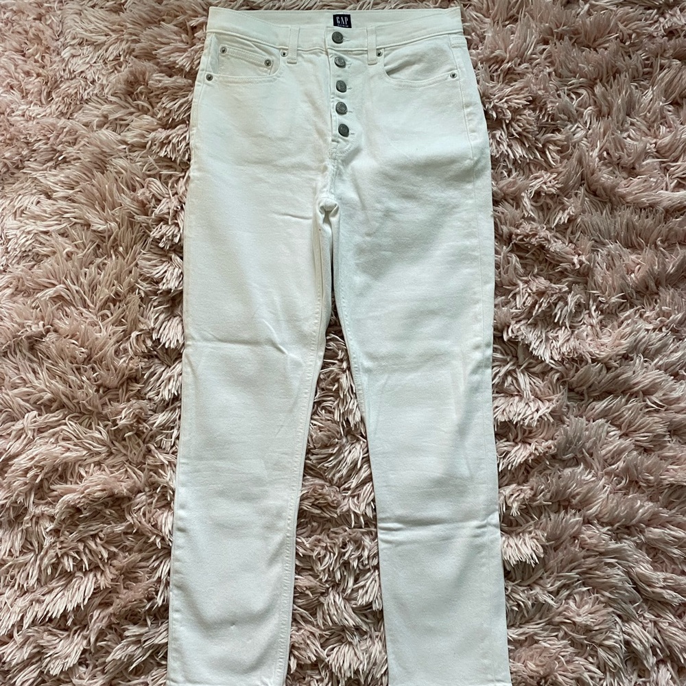 High waisted Gap cigarette jeans
